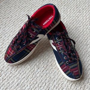 Tretorn plaid Nylite 28 Plus sneakers size 9